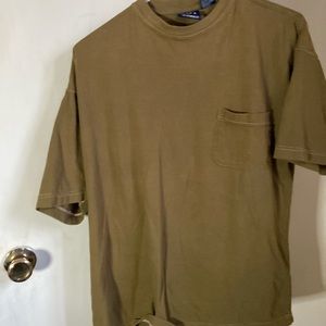 IDT T shirt short sleeve olive color 100%cotton size L